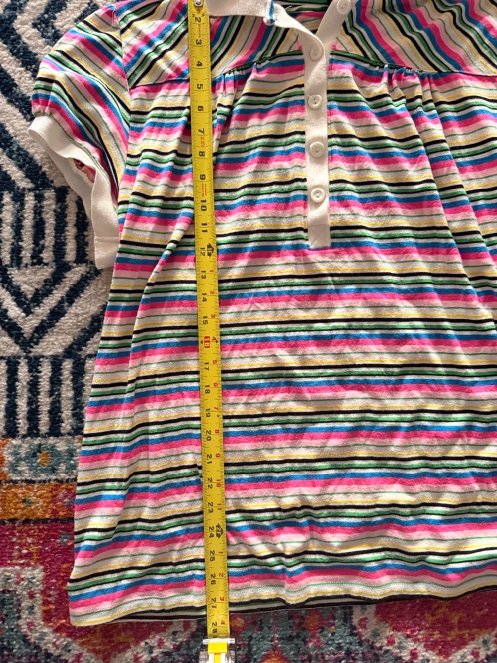 Torrid Retro Striped Babydoll Blouse Collared Top size 4 (4X) - Picture 4 of 8